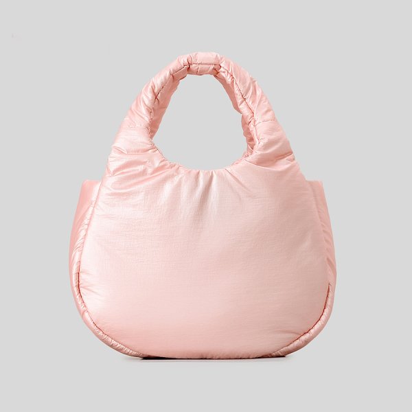 画像5: Soft Nylon Candy Color Down Tote Shoulder Underarm  Crossbody Bag ユニセックス男女兼用ソフトナイロンキャンディーカラーダウントートショルダーアンダーアームクロスボディーバック (5)
