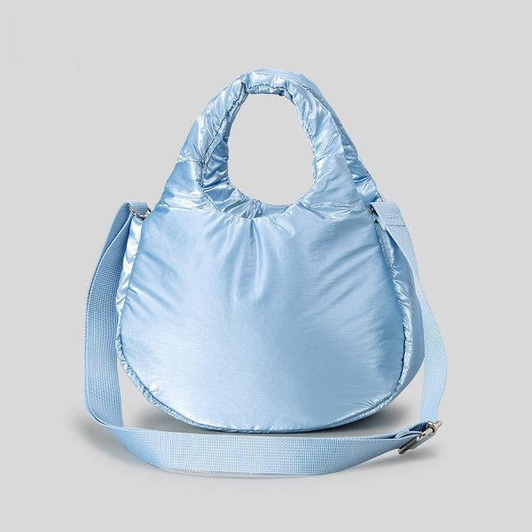 画像3: Soft Nylon Candy Color Down Tote Shoulder Underarm  Crossbody Bag ユニセックス男女兼用ソフトナイロンキャンディーカラーダウントートショルダーアンダーアームクロスボディーバック (3)