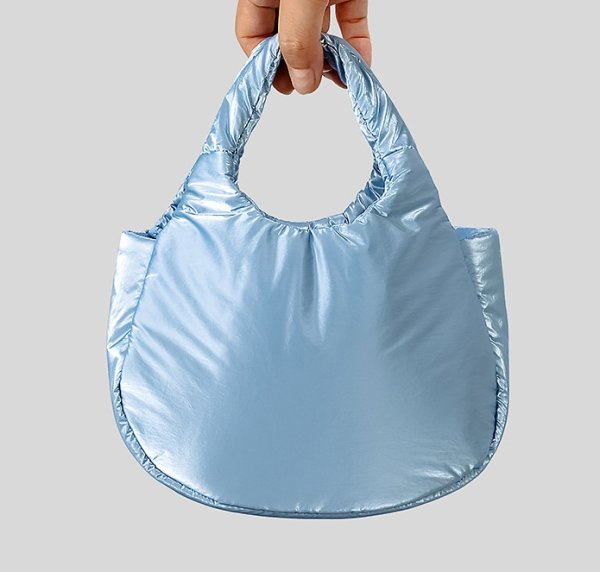 画像14: Soft Nylon Candy Color Down Tote Shoulder Underarm  Crossbody Bag ユニセックス男女兼用ソフトナイロンキャンディーカラーダウントートショルダーアンダーアームクロスボディーバック (14)