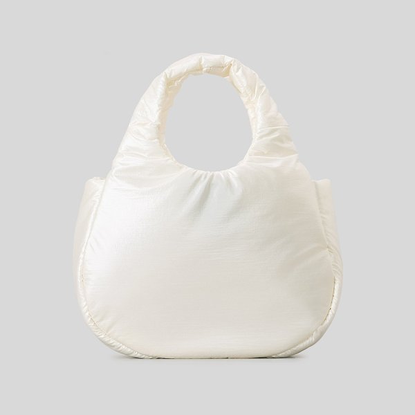 画像2: Soft Nylon Candy Color Down Tote Shoulder Underarm  Crossbody Bag ユニセックス男女兼用ソフトナイロンキャンディーカラーダウントートショルダーアンダーアームクロスボディーバック (2)