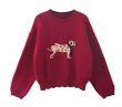 画像3: Dalmatian knit crew neck sweater knit　ダルメシアンドッグ編み込みクールネックセーター ニット (3)