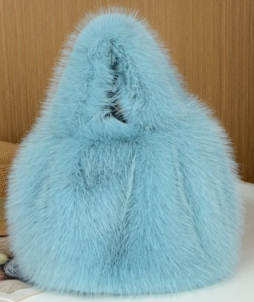 画像7: Faux fox fur tote bag 　エコフォックスファートートバック (7)