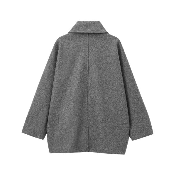 画像9: Women's Wool touch P coat half coat　ハーフ丈Pコートジャケット (9)