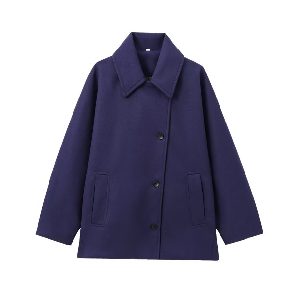 画像1: Women's Wool touch P coat half coat　ハーフ丈Pコートジャケット (1)