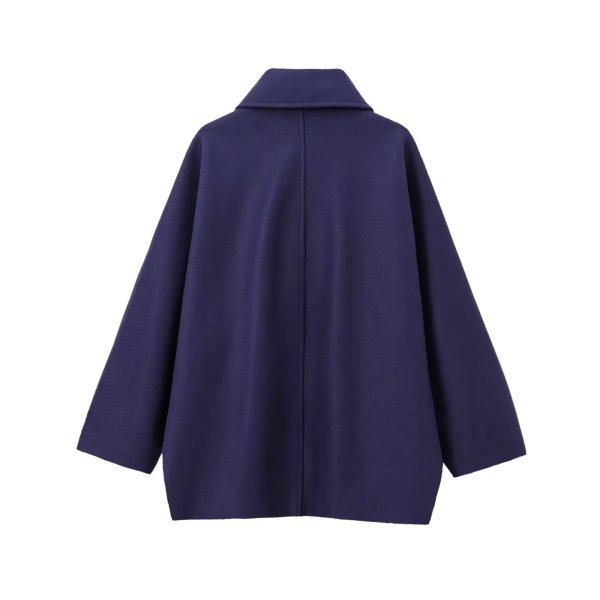 画像10: Women's Wool touch P coat half coat　ハーフ丈Pコートジャケット (10)