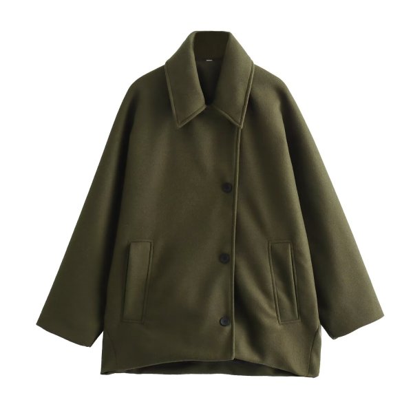 画像6: Women's Wool touch P coat half coat　ハーフ丈Pコートジャケット (6)