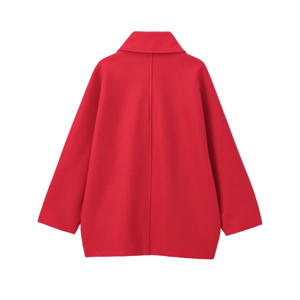 画像11: Women's Wool touch P coat half coat　ハーフ丈Pコートジャケット (11)