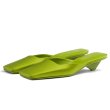 画像1: French square toe silk satin triangle heel mule sandals pumps shoes 　フレンチスクエアトゥシルクサテン三角ヒールミュールサンダル (1)