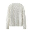 画像5: white tassel round neck knitted cardigan knit　タッセルラウンドネックカーディガンセーセーター ニット (5)