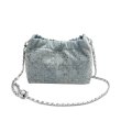 画像1: Denim x Bejeweled Denim Chain Crossbody Bag　デニム×ビジューデニムチェーンクロスボディバッグ (1)