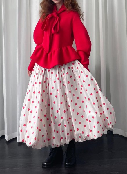 画像5: Ribbon tie ruffled hem hoodie　リボンネクタイ 裾フリル フーディ (5)