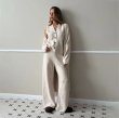 画像11: Women's Knit long cardigan& long pants & vest 3-piece set up  フレンチニットロングカーディガン＆ロングパンツ＆ベスト3点セットセットアップ (11)