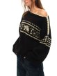 画像2: Snowflake knit off-shoulder sweater　オフショルダースノーホワイト編み込みセーター (2)