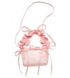 画像1: GentlewomanGirly tote shoulder crossbody bag with lace Dumpling bag handbag　　Gentlewomanレースダンプリングトートショルダークロスボディーバッグバッグ (1)