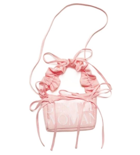 画像1: GentlewomanGirly tote shoulder crossbody bag with lace Dumpling bag handbag　　Gentlewomanレースダンプリングトートショルダークロスボディーバッグバッグ (1)