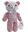 画像5: Teddy Bear Rhinestone & Pearl Brooch　テディベアラインストーン＆パールシャイニー メタル ブローチ (5)