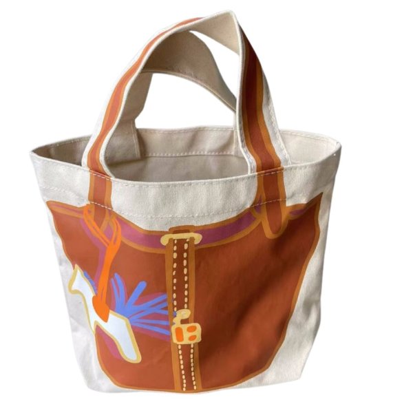 画像1: Picotin Optical Illusion Print My Other Canvas Tote Shoulder Eco Shopping Bag　ピコタンだまし絵プリントマイアザーキャンバス トートショルダーエコショッピングバッグ (1)