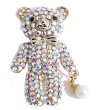 画像1: Teddy Bear Rhinestone & Pearl Brooch　テディベアラインストーン＆パールシャイニー メタル ブローチ (1)