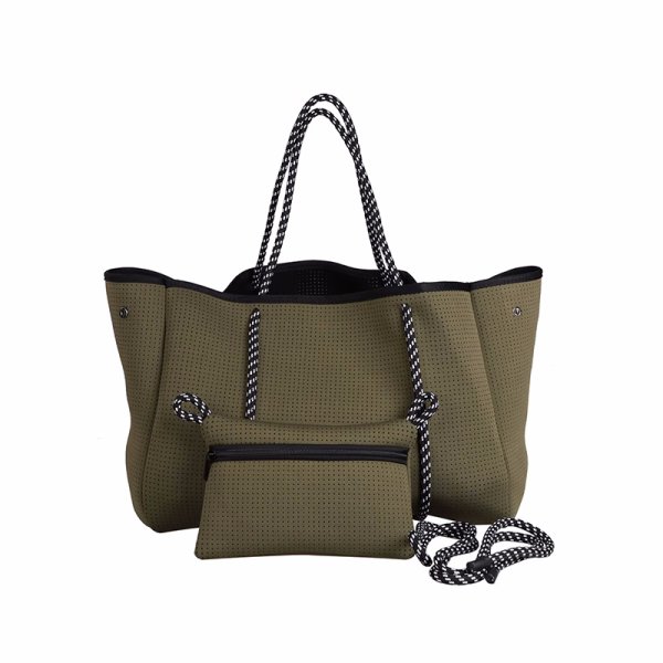 画像4: Neoprene magnetic shoulder tote bag　男女兼用ユニセックスネオプレン  マグネットショルダー トートバッグ (4)