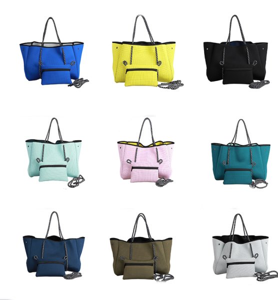 画像13: Neoprene magnetic shoulder tote bag　男女兼用ユニセックスネオプレン  マグネットショルダー トートバッグ (13)