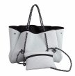 画像1: Neoprene magnetic shoulder tote bag　男女兼用ユニセックスネオプレン  マグネットショルダー トートバッグ (1)