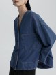 画像6: Women's V-neck American style loose denim jacket　VネックアメリカンスタイルデニムジャケットGジャンコート (6)