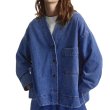 画像1: Women's V-neck American style loose denim jacket　VネックアメリカンスタイルデニムジャケットGジャンコート (1)