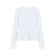 画像2: Ballet style slim fit long sleeve lace T-shirt　バレエスタイルスリムフィットラウンドネック長袖Tシャツ (2)