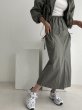 画像7: Women's Zip-up ribbon short jacket + long skirt  set up  ジップアップリボンショートジャケット+ロングスカートセットアップ (7)