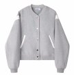 画像1: Women's Stylish grey stadium jumper jacket blouson　スタイリッシュグレースタジアムジャンパー ジャケットブルゾン (1)