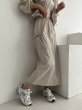 画像9: Women's Zip-up ribbon short jacket + long skirt  set up  ジップアップリボンショートジャケット+ロングスカートセットアップ (9)