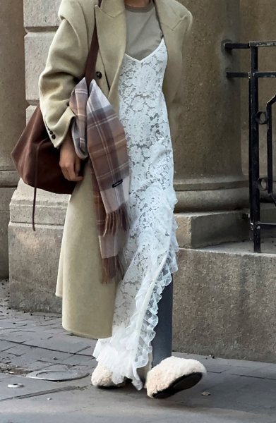 画像6: Women's French niche layered versatile side slit lace suspender dress One piece　レイヤード多用途サイドスリットレースサスペンダードレスドレスワンピース (6)