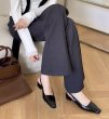 画像5: Leather square toe low heel back belt pumps shoes   　レザースクエアトゥローヒールバックベルトパンプスシューズ (5)