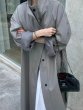 画像6: Women's Long stand-up collar tie windbreaker jacket 　ロングスタンドカラータイウィンドブレーカージャケット (6)