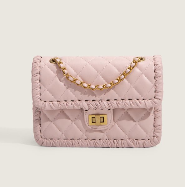 画像4: Quilted Leather Chain Tote Shoulder Crossbody Bag　ユニセックスキルティングレザーチェーントートショルダークロスボディーバッグ (4)