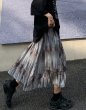 画像4: Women's Green Gradient French Retro Tie-dye Umbrella Skirt　グリーングラデーションフレンチレトロ絞り染めアンブレラスカート (4)