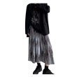 画像1: Women's Green Gradient French Retro Tie-dye Umbrella Skirt　グリーングラデーションフレンチレトロ絞り染めアンブレラスカート (1)