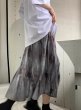 画像3: Women's Green Gradient French Retro Tie-dye Umbrella Skirt　グリーングラデーションフレンチレトロ絞り染めアンブレラスカート (3)