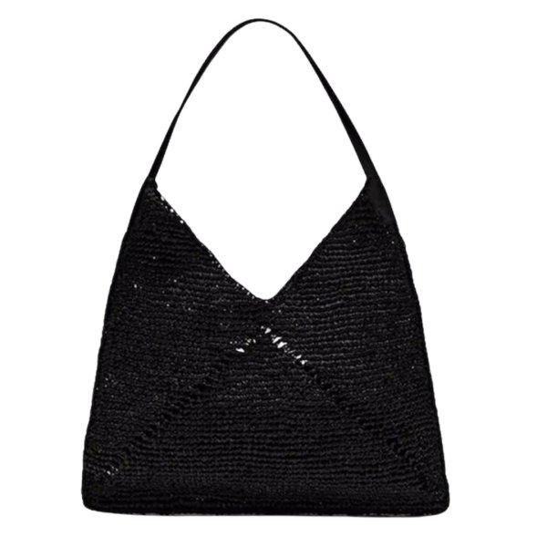 画像5: Triangle woven basket tote bag shoulder bag　男女兼用ユニセックストライアングラ編み込みかご籠トートバッグ (5)