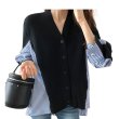 画像3: Color matching striped shirt design blouse sweater　カラーマッチングストライプシャツデザインブラウスセータ (3)