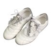 画像1: Thick-soled diagonal lace-up leather quilted flower sneakers　厚底斜めレースアップレザーキルティングフラワー付きスニーカー (1)