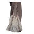 画像1: Flower ribbon texture tencel milk large capacity portable tote shoulder eco shopping bag　フラワーリボンテクスチャテンセルポータブルトートショルダーエコショッピングバッグ (1)
