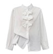 画像1: 3 Piece Ribbon Bow Long Sleeve Blouse shirt　3リボンボウ付き長袖ブラウス　シャツ (1)
