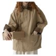 画像1: Women's Mid-length stitched coat jacket 　ミドル丈ステッチングコートウィンドブレーカージャケット (1)