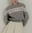 画像6: Round neck sweatshirt with small flower lace　小花レース付き ラウンドネックスウェット (6)