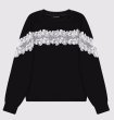 画像8: Round neck sweatshirt with small flower lace　小花レース付き ラウンドネックスウェット (8)