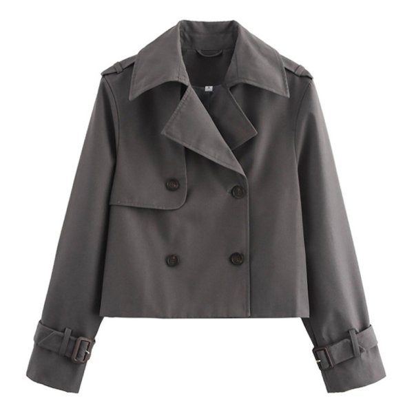 画像2: Women's French Windbreaker Jacket Short Coat basic jacket 　フレンチウインドブレーカージャケットショートコート (2)