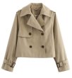 画像1: Women's French Windbreaker Jacket Short Coat basic jacket 　フレンチウインドブレーカージャケットショートコート (1)