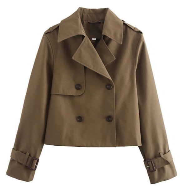 画像4: Women's French Windbreaker Jacket Short Coat basic jacket 　フレンチウインドブレーカージャケットショートコート (4)