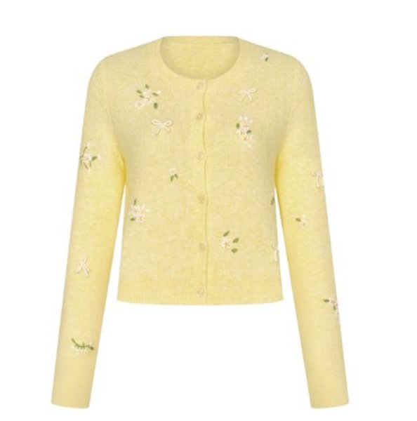 画像3: Ribbon embroidered knit cardigan　リボン刺繍カーディガンニット (3)